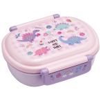 スケーター お弁当箱 一段 レンジ対応 食洗機対応 ランチボックス 360ml 一段弁当箱 丸型 skater QAF2BAAG ハッピー&スマイル 恐竜 ダイナソー 女の子 女子