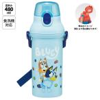 スケーター 水筒 直飲み 大容量 480ml ワンタッチ プラスチック 食洗機対応 キッズ 幼児 skater PSB5SAN ブルーイ Bluey グッズ ビンゴ キャラクター