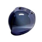 バブルシールド スモーク UVカット 3点ホック留め式 ジェットヘルメット用 汎用シールド  人気のスモーク