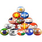 子供のためのポーランドボールぬいぐるみ、15個 カントリーボールぬいぐるみミニペンダントぬいぐるみかわいいキーホルダーアニメぬいぐるみ ぬいぐるみ10cm カ