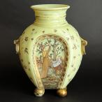  античный Old baccarat opa- кольцо las золотая краска эмаль рука краска молоко стакан цветок основа ваза для цветов ваза ножек 1ka место поломка возмещение потери . иметь 