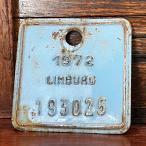 бесплатная доставка Vintage collector предмет 1970 годы Belgium LIMBURG Lynn brug велосипед номерной знак 
