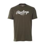 Rawlings ローリングス ジュニア ロゴTシャツ ダークグリーン ホワイト 野球