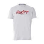 Rawlings ローリングス ジュニア ロゴTシャツ ライトグレー レッド 野球