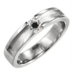 指輪 1粒 石 クロス ジュエリー ブラックダイヤ(黒ダイヤ) 4月誕生石 プラチナ900