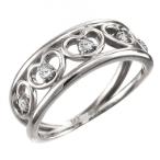 指輪 天然ダイヤモンド ハート 型 5石 白金（プラチナ）900 4月誕生石 5連ハートネット通販