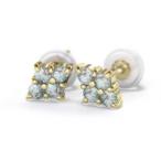 アクアマリンピアスK183月誕生石