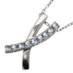 アクアマリンペンダントネックレスク...