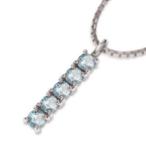 アクアマリンペンダントネックレス3月の誕生石k18ホワイトゴールド