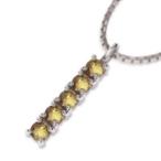シトリンペンダントネックレスプラチナ90011月誕生石