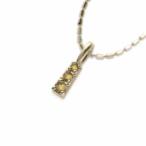 シトリンジュエリーペンダント3石11月誕生石k10