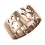 平らな指輪猫地金k18ピンクゴールド約10mm幅大サイズ厚さ約1.4mm肉...