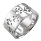 平らな指輪猫地金ホワイトゴールドk18約10mm幅大サイズ厚さ約1.4mm...