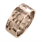 猫の肉球リング平打リングワイドシン...