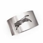 猫スタンダードリング10kホワイトゴールド猫の型抜き