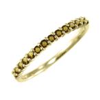 シトリンハーフエタニティリング細いリング11月の誕生石k10イエローゴールド