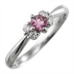 ピンクトルマリン指輪5ストーン10kホワイトゴールド10月誕生石