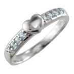 アクアマリン指輪スウィートハート3月の誕生石Pt900