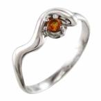 シトリン指輪金運象徴ヘビ1粒石11月誕生石白金900