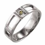 シトリンリング一粒石11月の誕生石ホワイトゴールドk18