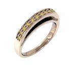 シトリン指輪k10ピンクゴールドハーフエタニティ系