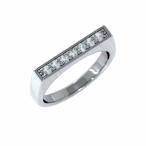 アクアマリンリング3月誕生石k18ホワイトゴールド