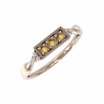 シトリントパーズ指輪11月の誕生石k10ピンクゴールド