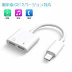 iPhone対応 イヤホン 変換ケーブル ライトニング イヤホン  イヤホン ジャック 二股 充電 しながら音楽を聞く iOS 12 対応