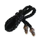 CHROME HEARTS LEATHER BRAID LARGE BOLO TIPS Chrome Hearts кожа BRAID W/ Large BOLO TIPS