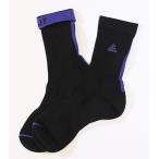 LEGIT Middle Socks(レジット ミドル ソックス)　黒/パープル