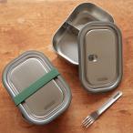 ショッピングイギリス イギリス black+blum ブラックブルム ステンレススチール ランチボックス L オーブン可 冷凍可 ステンレス製 フォーク付 シリコンストラップ　密閉蓋　汁物OK