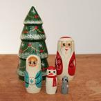 ショッピング夏休み ロシア製 マトリョーシカ ツリー グアッシュ 5個組 【木製 おもちゃ クラフト 塗り絵 インテリア 工芸品 入れ子 誕生日 子供 夏休み 工作】