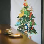 ショッピングオーナメント nunocoto クリスマスタペストリー 福田利之 森の仲間 小サイズ クリスマス ツリー オーナメント ポスター 飾り 子供部屋 北欧 おしゃれ インテリア