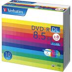 Verbatim バーベイタム 1回記録用 DVD-R DL 8.5GB 10枚 ホワイトプリンタブル 片面2層 2-8倍速 DHR85HP
