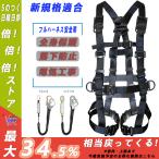 フルハーネスセット 新規格適合 安全帯 墜落制止用器具 ワンタッチバックル 伸縮式ランヤード 軽量 激安 全身保護 落下防止 電気 工事現場 高所安全作業用