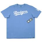 ショッピングBrand 47 Brand【海外限定★ビンテージ感あるワッペン刺繍】MLB LOS ANGELES DODGERS 半袖 Tシャツ【ライトブルー 淡青】新品 47ブランド メンズ ドジャーズ