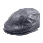 NO BRAND【本革★MADE IN USA】レザー ハンチング キャップ【ブラック 黒】新品 メンズ レディース 男女兼用 無地 KANGOL カンゴール NEWHATTAN