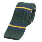 ショッピングニットタイ J.CREW【100% 綿★遊び心あるニットタイ★クラシカルな配色】ボーダー ネクタイ【グリーン/ネイビー/イエロー】新品 ジェイクルー メンズ ブランド Ralph