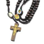 NO BRAND[ из дерева *60cm* casual . выпадение чувство ] дерево Rosario колье [ Brown чай ] новый товар No-brand мужской женский для мужчин и женщин аксессуары 10 знак .