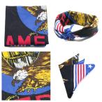 NO BRAND[ America ......* Eagle × звезда статья флаг ]WILD AMERICA бандана [ синий белый красный чёрный ] новый товар No-brand мужской America национальный флаг USA белый голова .