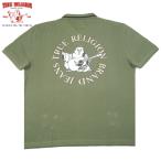 TRUE RELIGION【海外限定★発砲プリントの立体感あるブランドロゴ】半袖 ポロシャツ【カーキ/ブラック】新品 トゥルーレリジョン メンズ セレブ Ed Hardy