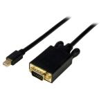 StarTech.com [MDP2VGAMM3B] Mini DisplayPort-VGA変換アダプタ 91cm ミニディスプレイポート/ mDP/ Mini DP オス-VGA/ アナログRGB (D-Sub15ピン) オス