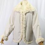 毛皮/レッキス/ラビット/リアルファー/ポリエステルジャケット/レッキスファートリミング　ジャケット　 レディース