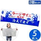 超大判クールタオル ラージサイズ冷えてます(60×40)5枚入り 2個セット