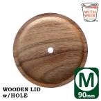 WITH　WECK　WOODEN　LID　w／HOLE　Mサイズ（木蓋）　／ウェック　　／在庫有／メール便可