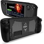 スチームデッキ Stream Deck ケース カバー ブラック色 TPU 衝撃吸収 保護カバー 傷防止 ゲーム ゲーミング