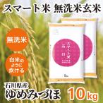 ショッピング米 10kg 送料無料 玄米 無洗米 スマート米 10kg (5kg×2袋) 石川県産 ゆめみづほ 残留農薬不検出 令和7年産 米 お米 無洗米玄米