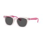  RayBan Kids солнцезащитные очки RJ9098SF Asian Fit 716487 47 ребенок квадратное Transparent Pink 47mm линзы ширина стандартный товар 