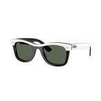  RayBan Kids солнцезащитные очки RJ9140S 721171 45 ребенок квадратное White/Black 45mm линзы ширина стандартный товар 