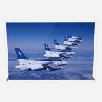 アクリル プレート 写真 航空自衛隊 ブルーインパルス T-4 編隊飛行 デザイン スタンド 壁掛け 両用